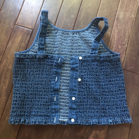 Fits Adult! Vintage Smocked Denim Blouse - Picture 5 of 12